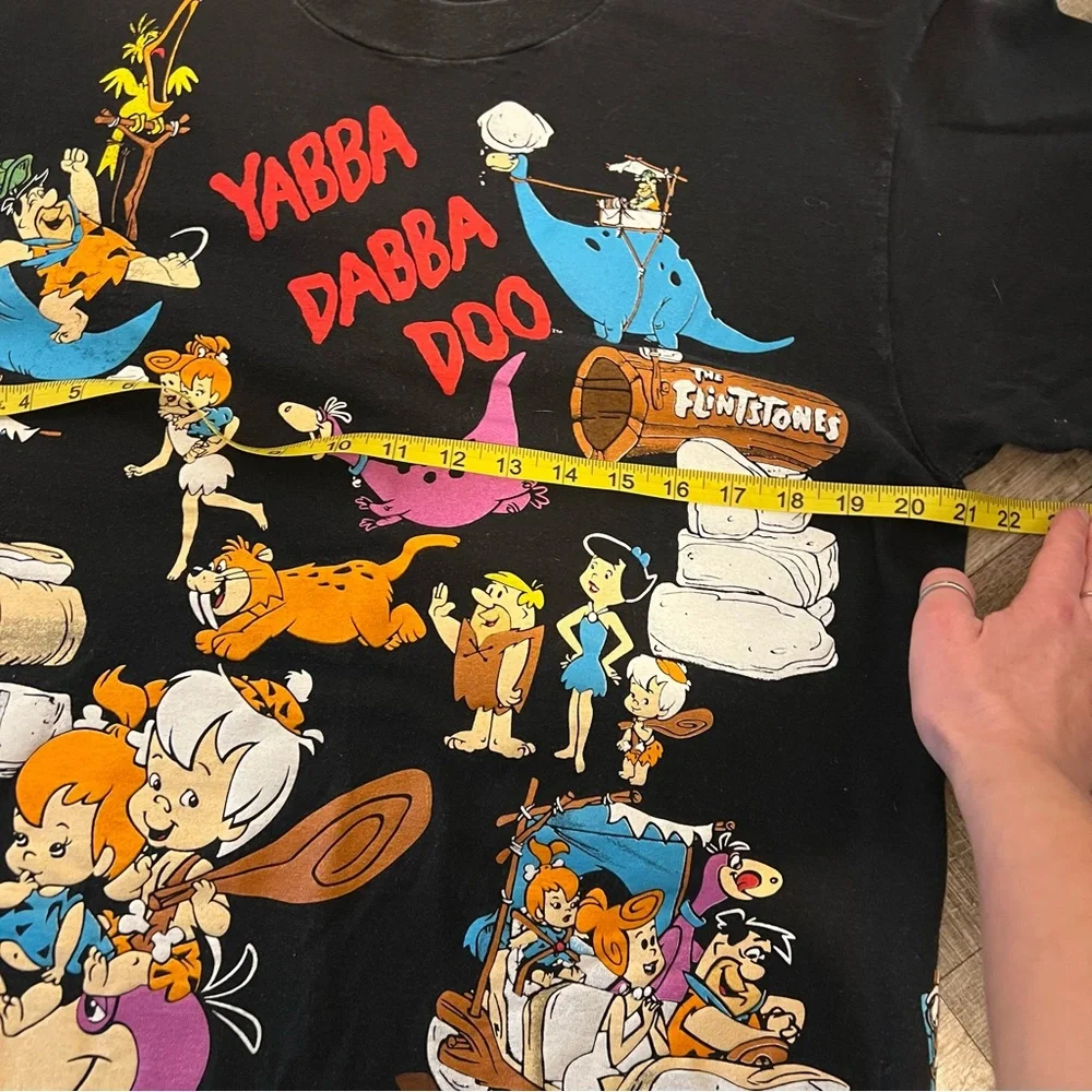 CLOSET CLOSING Flintstones T Shirt Vintage Tultex 1994 90s Front & Back Graphics - Picture 16 of 16